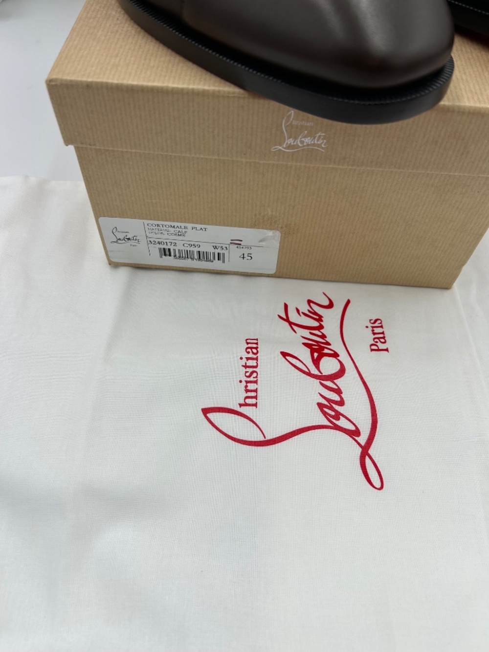 Men’s Christian Louboutin CORTOMALE Brown lace-up Oxford. Size 45/12 - Picture 3 of 11